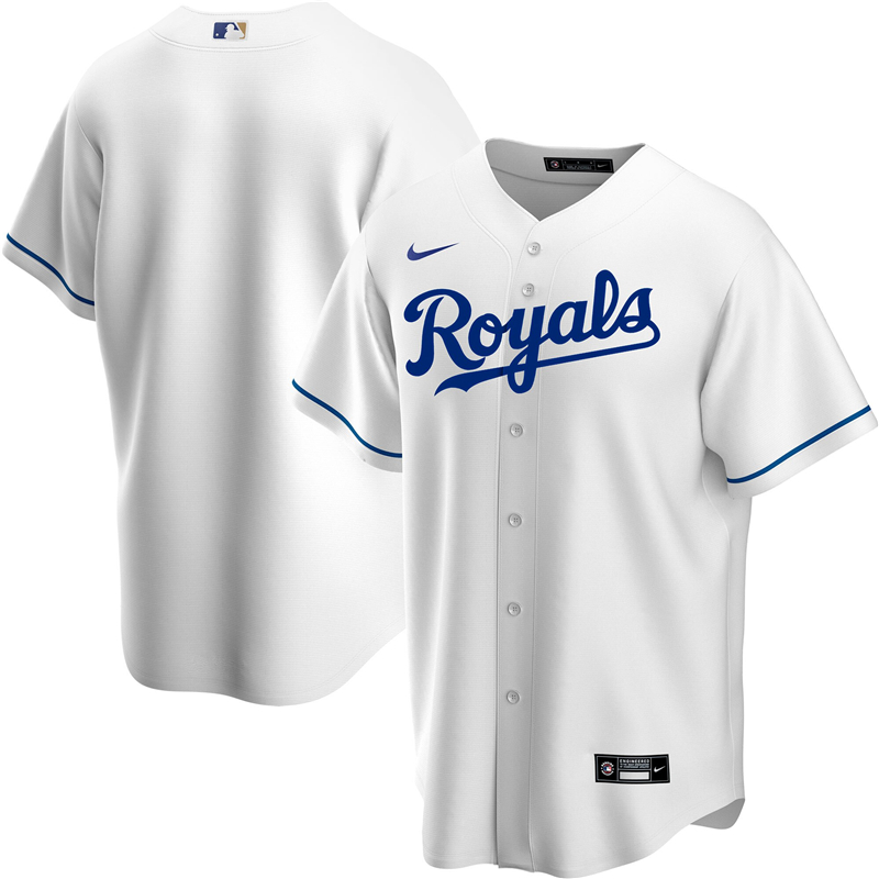 2020 MLB Youth Kansas City Royals Nike White Home 2020 Replica Team Jersey 1->kansas city royals->MLB Jersey